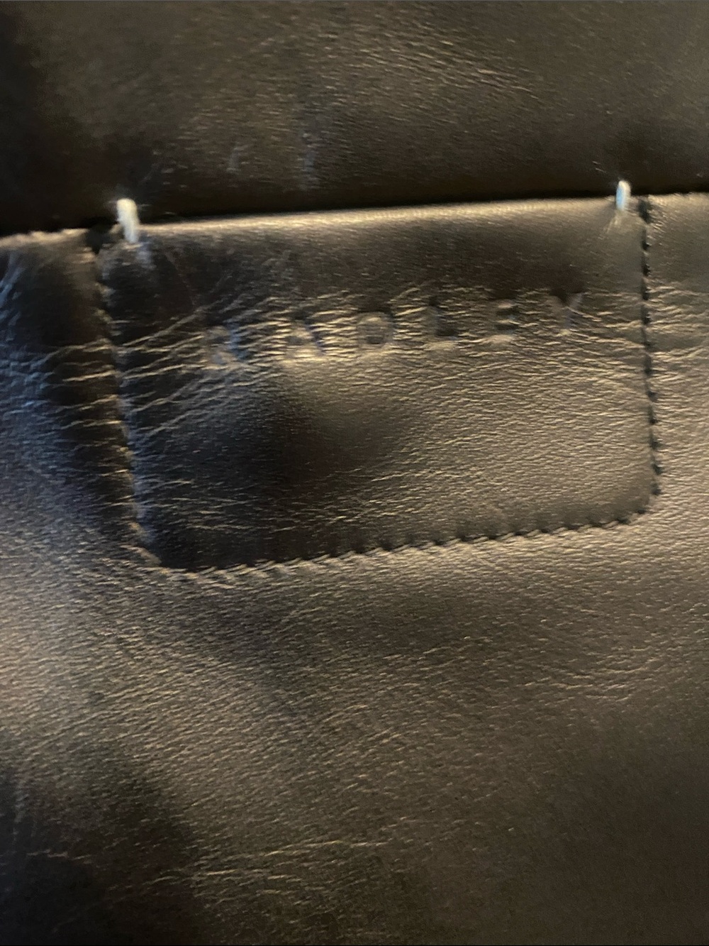 RADLEY London Black Leather Long Strap Top Handle Handbag, Radley Leather Bag - Picture 2 of 12
